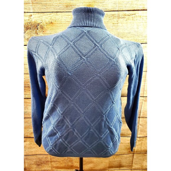 Barcode Blue Long Sleeve Sweater (L) - Picture 1 of 7